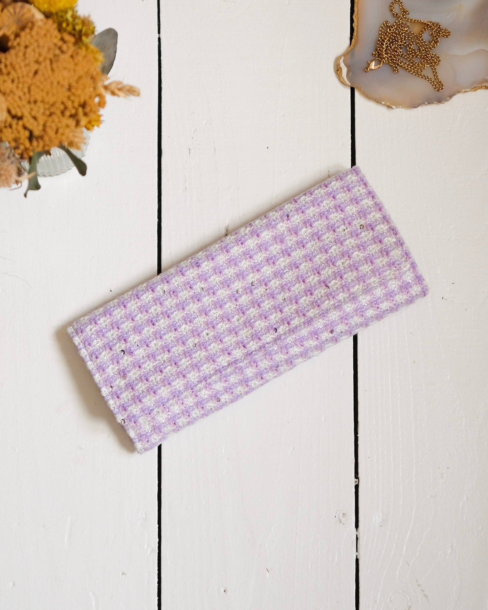 Pochette à bijoux Catherine en pied-de-poule